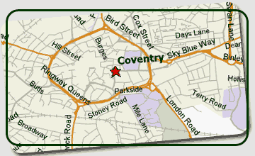Coventry Stadium map