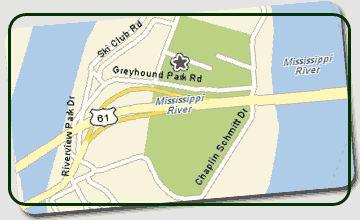Dubuque Greyhound Racing Park map