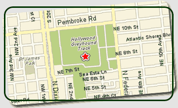 Hollywood Greyhound Racing Track map