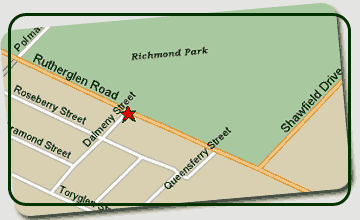 Shawfield Greyhound Racing Stadium map